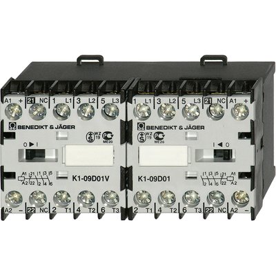 Miniaturowy układ rewersyjny 3P, 230 V AC, 12 A, 5,5 kW, 1NC, K1W12D01MC 230VS